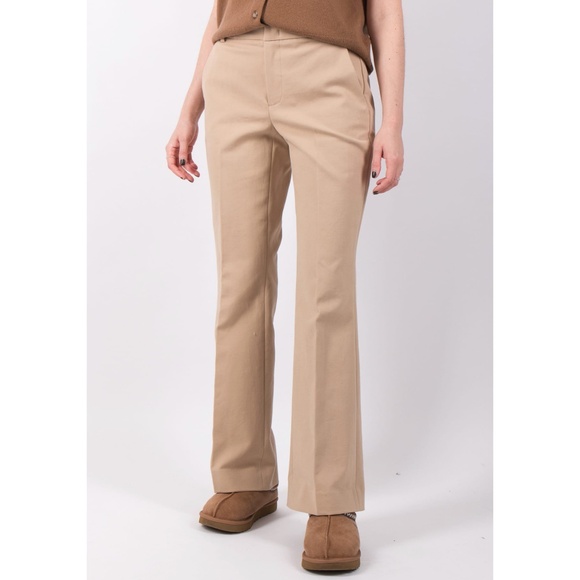 NWT Vince Cotton Stretch Bootcut Trousers in Sesame Size 8
